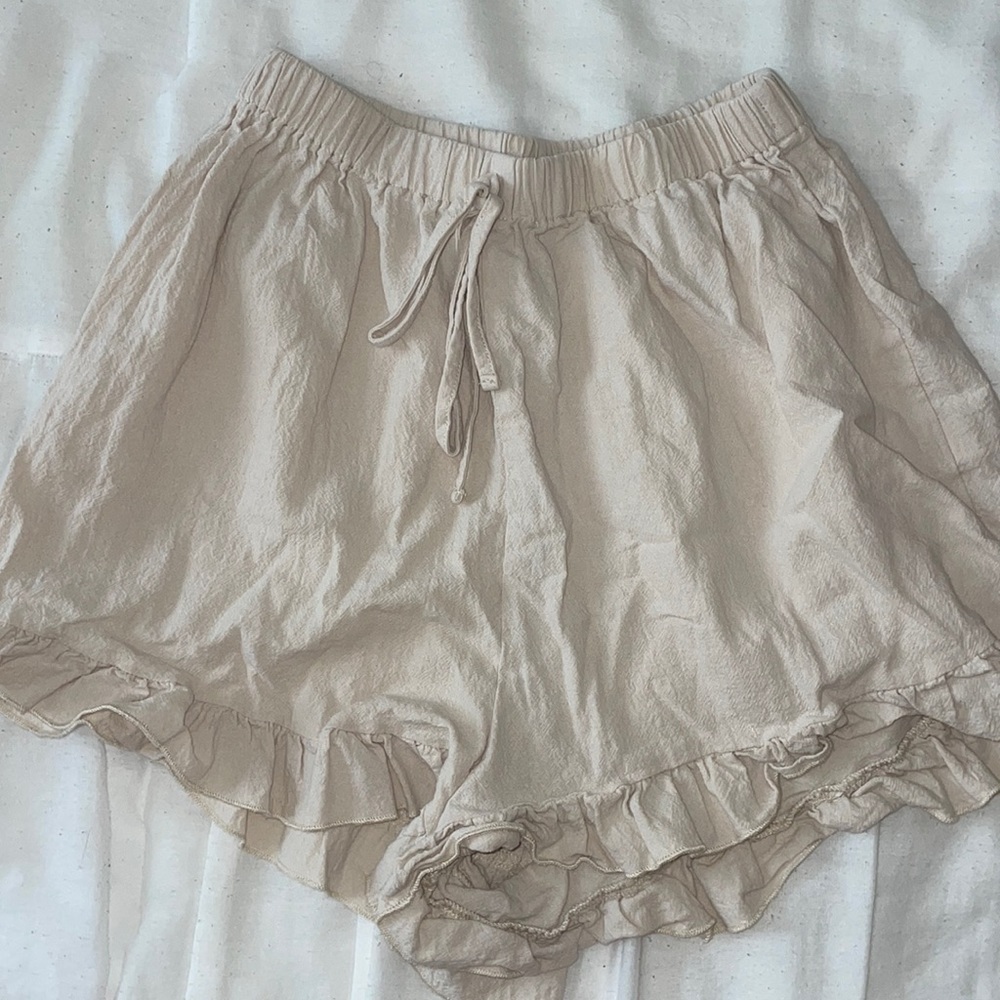 High waisted Tan Summer Shorts